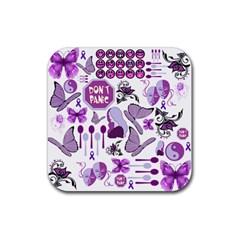 Fms Mash Up Drink Coaster (square) by FunWithFibro