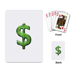 Grunge Style Money Sign Symbol Illustration Playing Cards Single Design by dflcprints