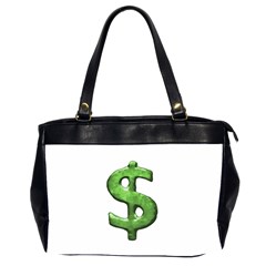 Grunge Style Money Sign Symbol Illustration Oversize Office Handbag (two Sides) by dflcprints