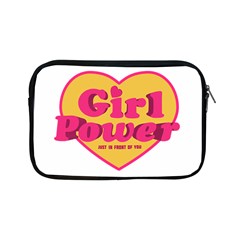 Girl Power Heart Shaped Typographic Design Quote Apple Ipad Mini Zippered Sleeve by dflcprints