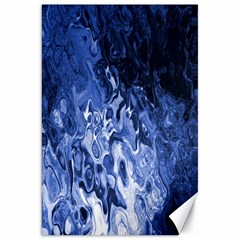 Blue Waves Abstract Art Canvas 20  X 30  (unframed)