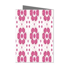 Sweety Pink Floral Pattern Mini Greeting Card (8 Pack) by dflcprints