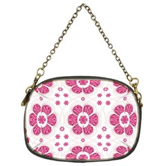 Sweety Pink Floral Pattern Chain Purse (two Sided)  by dflcprints