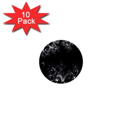 Midnight Frost Fractal 1  Mini Button (10 Pack) by Artist4God