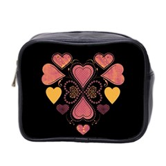 Love Collage Mini Travel Toiletry Bag (two Sides) by whitemagnolia