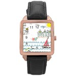 Summer Holiday Rose Gold Leather Watch 