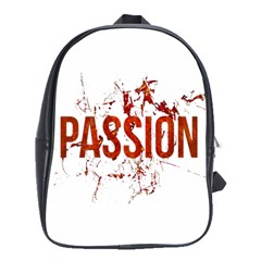 Passion And Lust Grunge Design School Bag (large) by dflcprints