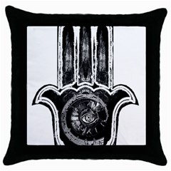 Hamsamusiceyebubblesz Black Throw Pillow Case by OcularPassion