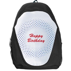 Halftone Circle With Squares Backpack Bag by rizovdesign
