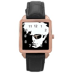 Warhol Rose Gold Leather Watch  by icarusismartdesigns