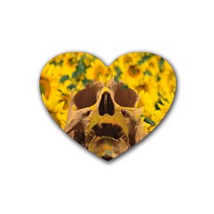 Sunflowers Drink Coasters (heart) by icarusismartdesigns