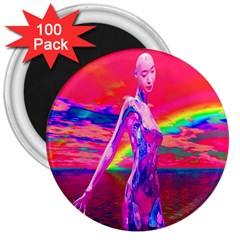 Cyborg Mask 3  Button Magnet (100 Pack)