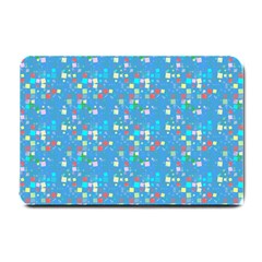 Colorful Squares Pattern Small Doormat by LalyLauraFLM