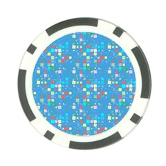 Colorful Squares Pattern Poker Chip Card Guard by LalyLauraFLM