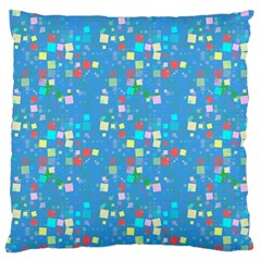 Colorful Squares Pattern Large Cushion Case (two Sides)
