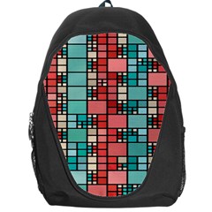 Red And Green Squares Backpack Bag