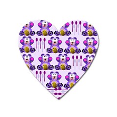 Fms Honey Bear With Spoons Magnet (heart) by FunWithFibro