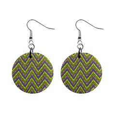 Zig Zag Pattern 1  Button Earrings