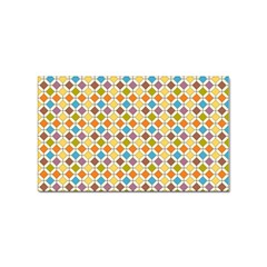 Colorful Rhombus Pattern Sticker Rectangular (100 Pack)