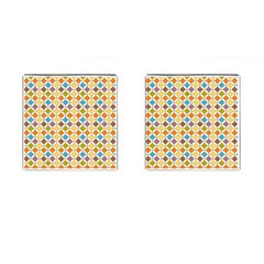 Colorful Rhombus Pattern Cufflinks (square)