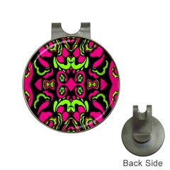 Psychedelic Retro Ornament Print Hat Clip With Golf Ball Marker by dflcprints