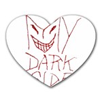 My Dark Side Typographic Design Mouse Pad (Heart)