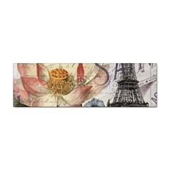 Vintage Paris Eiffel Tower Floral Bumper Sticker