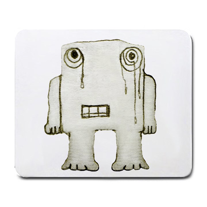 Sad Monster Baby Large Mouse Pad (Rectangle)