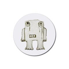 Sad Monster Baby Drink Coaster (round) by dflcprints