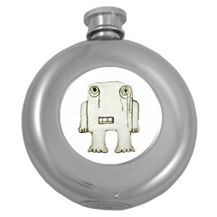 Sad Monster Baby Hip Flask (round) by dflcprints