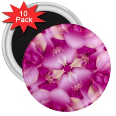 Beauty Pink Abstract Design 3  Button Magnet (10 Pack) by dflcprints