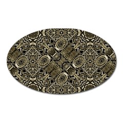 Steam Punk Pattern Print Magnet (oval) by dflcprints