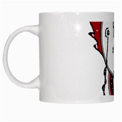 Alien Robot Hand Draw Illustration White Coffee Mug by dflcprints