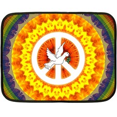 Psychedelic Peace Dove Mandala Mini Fleece Blanket (two Sided) by StuffOrSomething