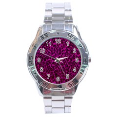 Pink Cheetah  Stainless Steel Watch by OCDesignss