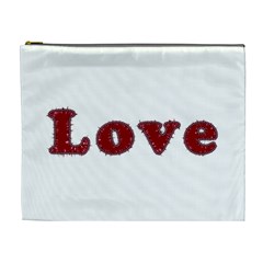 Love Typography Text Word Cosmetic Bag (xl) by dflcprints