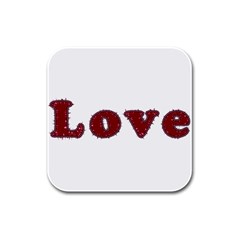 Love Typography Text Word Drink Coasters 4 Pack (square) by dflcprints