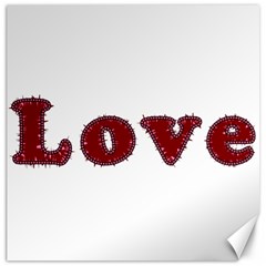 Love Typography Text Word Canvas 16  X 16  (unframed) by dflcprints