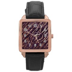 Lavender Gold Zebra  Rose Gold Leather Watch  by OCDesignss