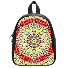 Red Yellow Kielidescope  School Bag (small) by OCDesignss