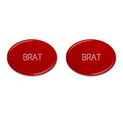 Brat Red Cufflinks (oval) by OCDesignss
