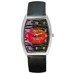 Abstract Lips  Tonneau Leather Watch by OCDesignss