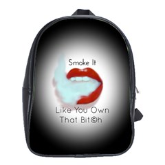 Smoke It Blk&white Lips  School Bag (large)
