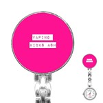 Vaping Kicks Ash Pink  Stainless Steel Nurses Watch Front