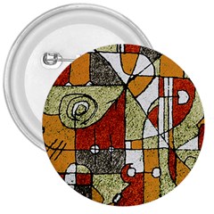 Multicolored Abstract Tribal Print 3  Button by dflcprints