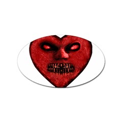 Evil Heart Shaped Dark Monster  Sticker (oval) by dflcprints