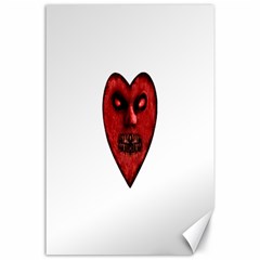 Evil Heart Shaped Dark Monster  Canvas 24  X 36  (unframed) by dflcprints