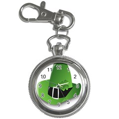 Irish Shamrock Hat152049 640 Key Chain Watch by Colorfulart23