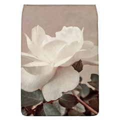 White Rose Vintage Style Photo In Ocher Colors Removable Flap Cover (large) by dflcprints