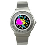 Splatter Stainless Steel Watch (Slim)